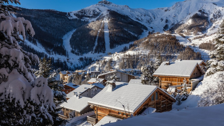 Skigebied Auron in Alpes du Sud.